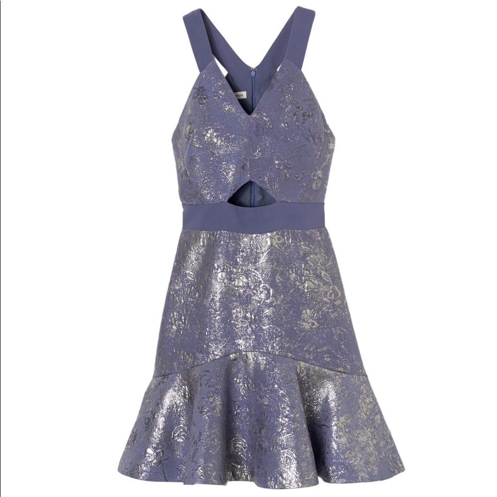 Rebecca Taylor Cutout Metallic Dress - Picture 2 of 6